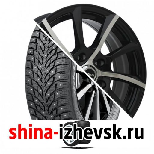 Колесо в сборе Nokian Hakkapeliitta 9 205/65 R16 T 95 + X-Race AF14 6.5xR16 5×114.3 ET45 DIA60.1 Черный полностью полированный в Ижевске